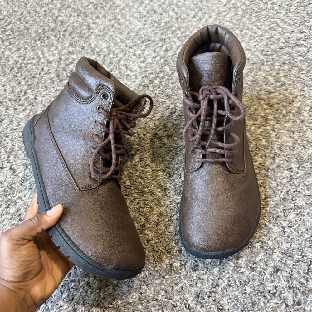 Feelgrounds Patrol Winter barefoot boots US 12 Dark Brown Chukka Boot READ